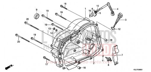 RIGHT CRANKCASE COVER CRF100FC de 2012